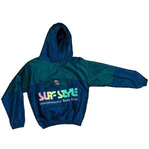 Vintage Surf Style Interplanetary Body Gear Retro Pullover Front Pocket Hoodie G